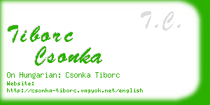 tiborc csonka business card